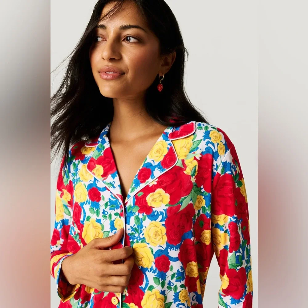 Posh Peanut Women's Luxe Pajama Pant Set LIMITED EDITION: Valentina Size Large - Picture 2 of 13